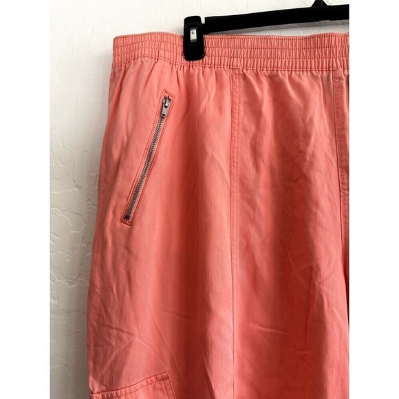 Lane Bryant Orange Pull on Trousers Woman's Size 26/28 Elastic Waist summer - Picture 15 of 16